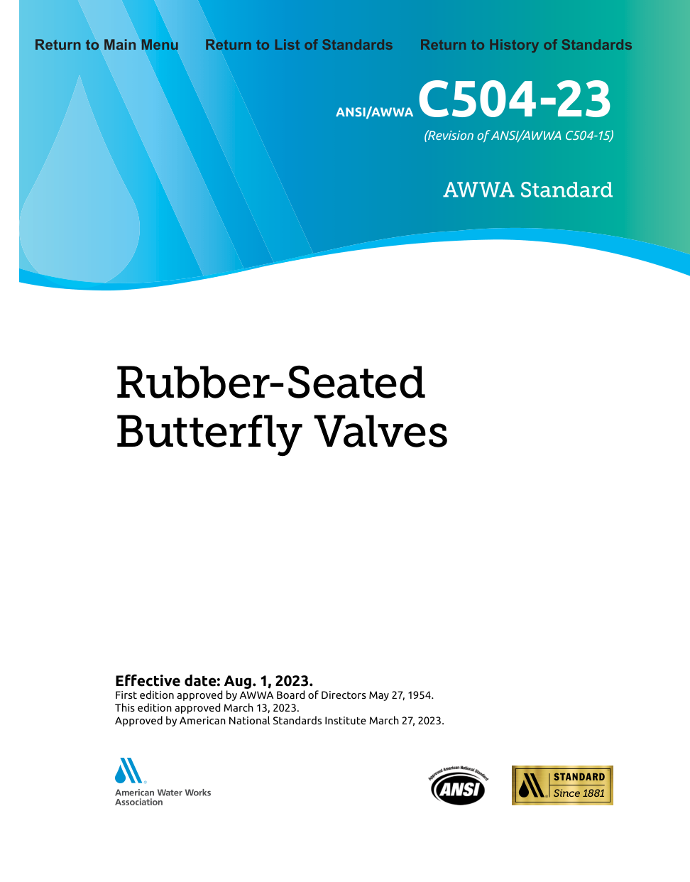AWWA C504-23 PDF Preview