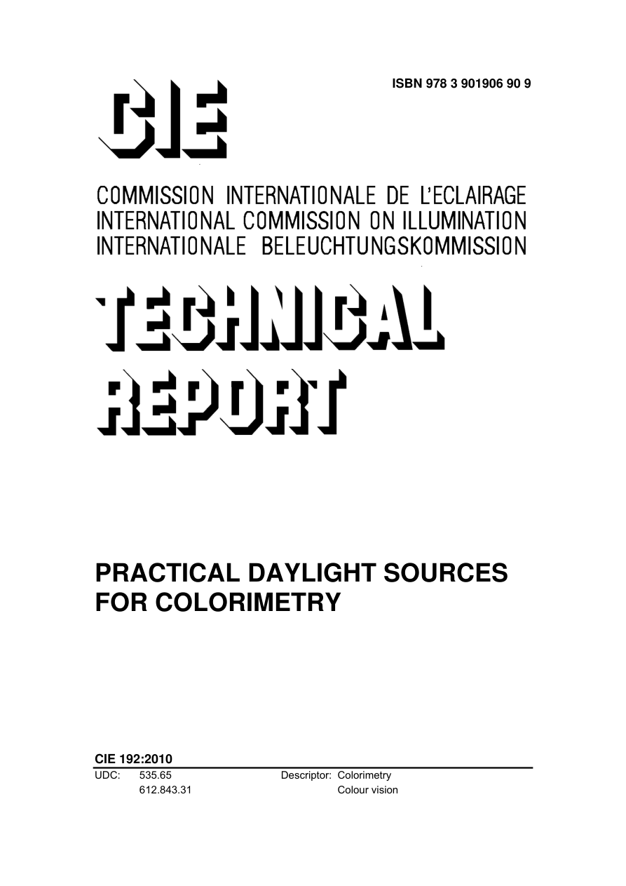 CIE 192:2010 PDF Preview