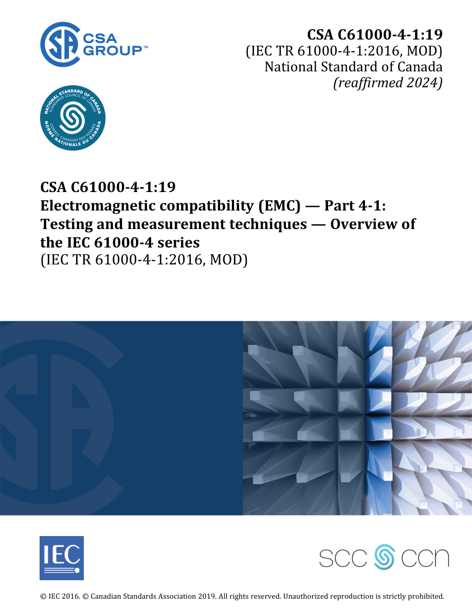 CSA C61000-4-1:19 (R2024) PDF Preview