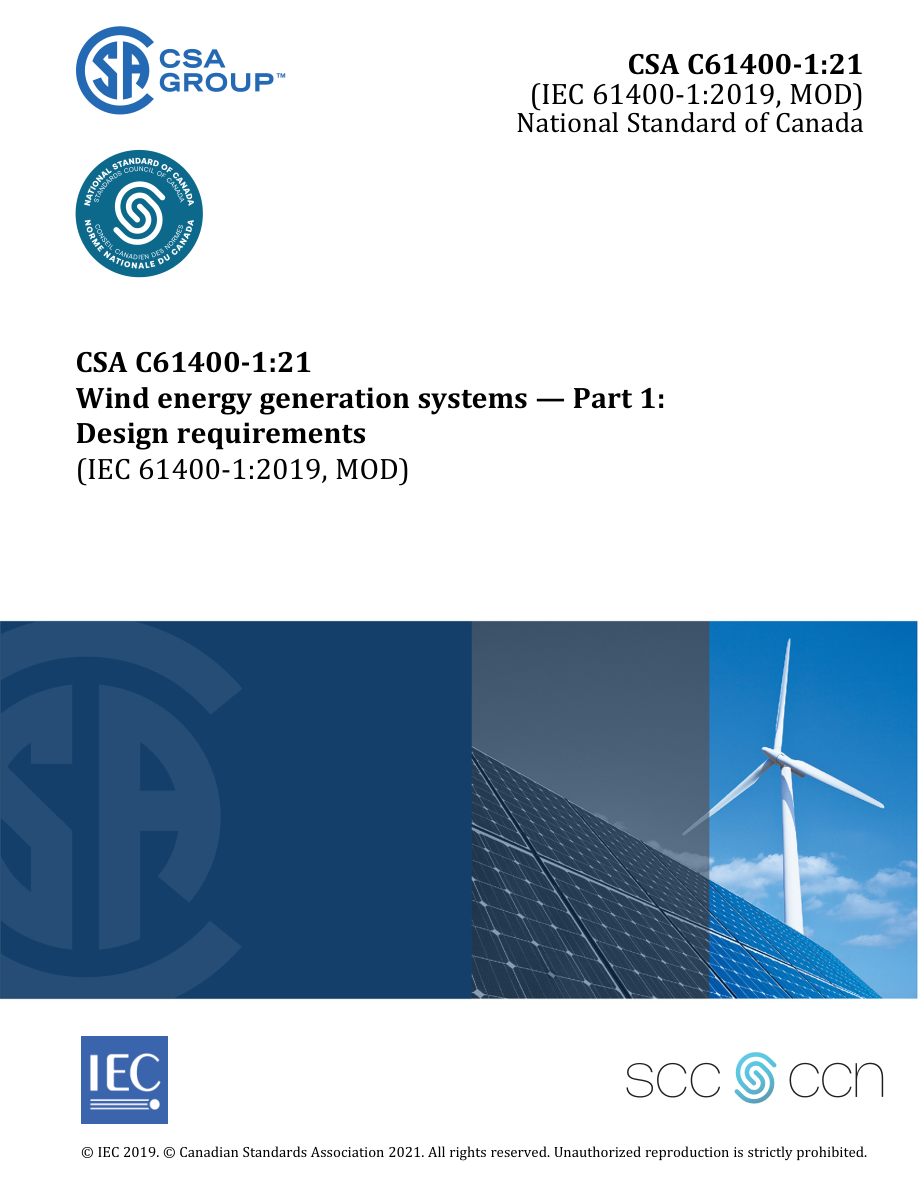 CSA C61400-1:21 PDF Preview
