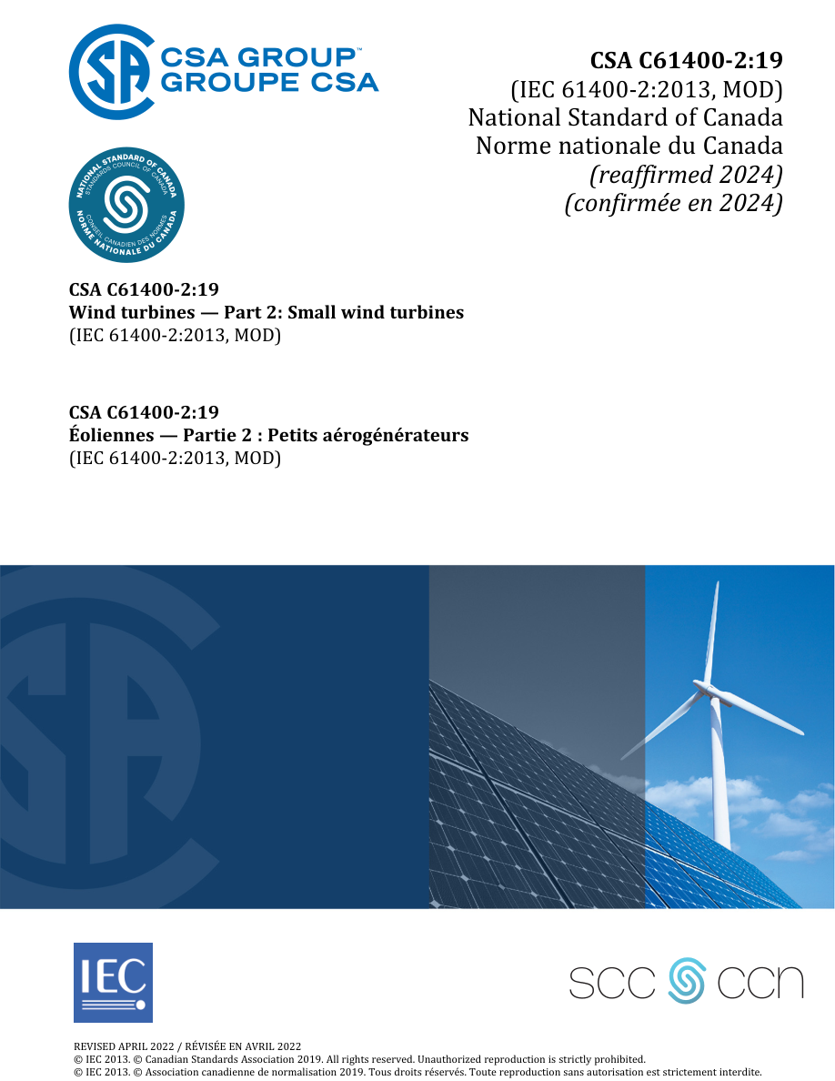 CSA C61400-2:19 (R2024) PDF Preview