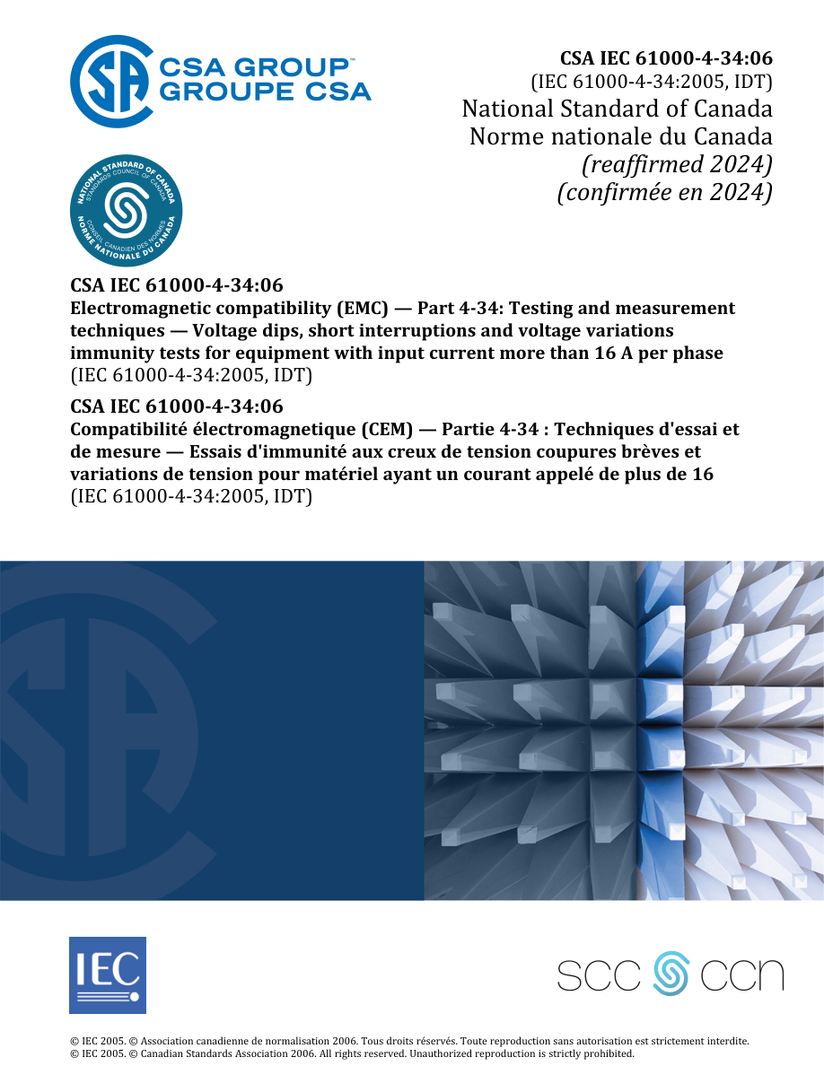 CSA IEC 61000-4-34:06 (R2024) PDF Preview