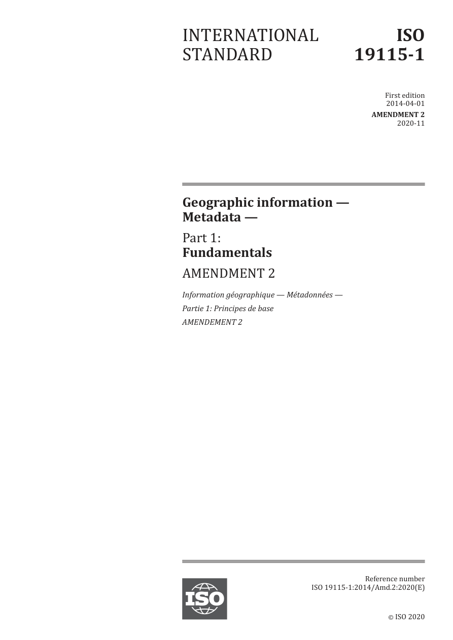 ISO 19115-1:2014/Amd2:2020 PDF Preview