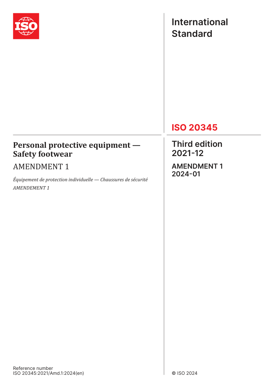 ISO 20345:2021/Amd1:2024 PDF Preview