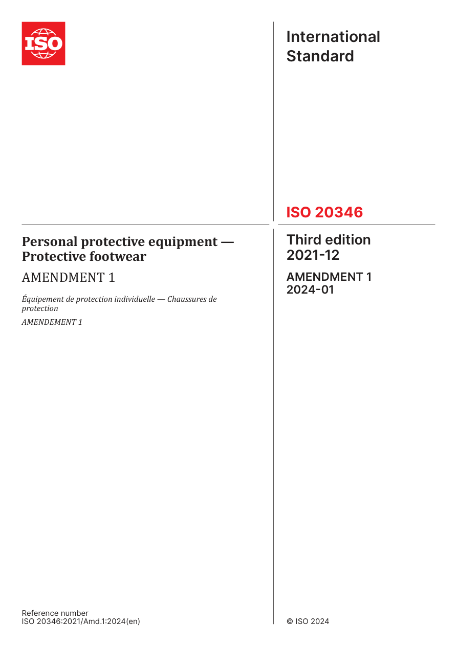 ISO 20346:2021/Amd1:2024 PDF Preview
