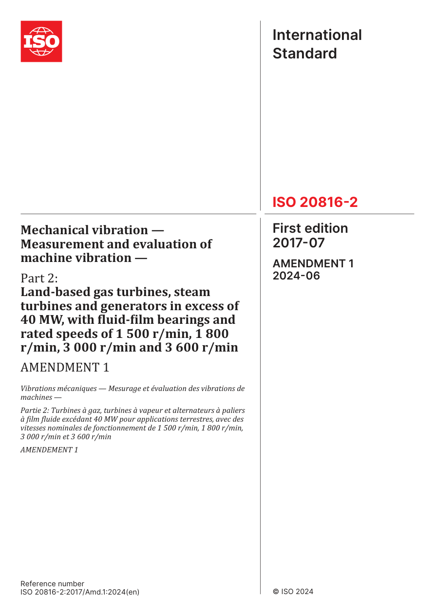ISO 20816-2:2017/Amd1:2024 PDF Preview