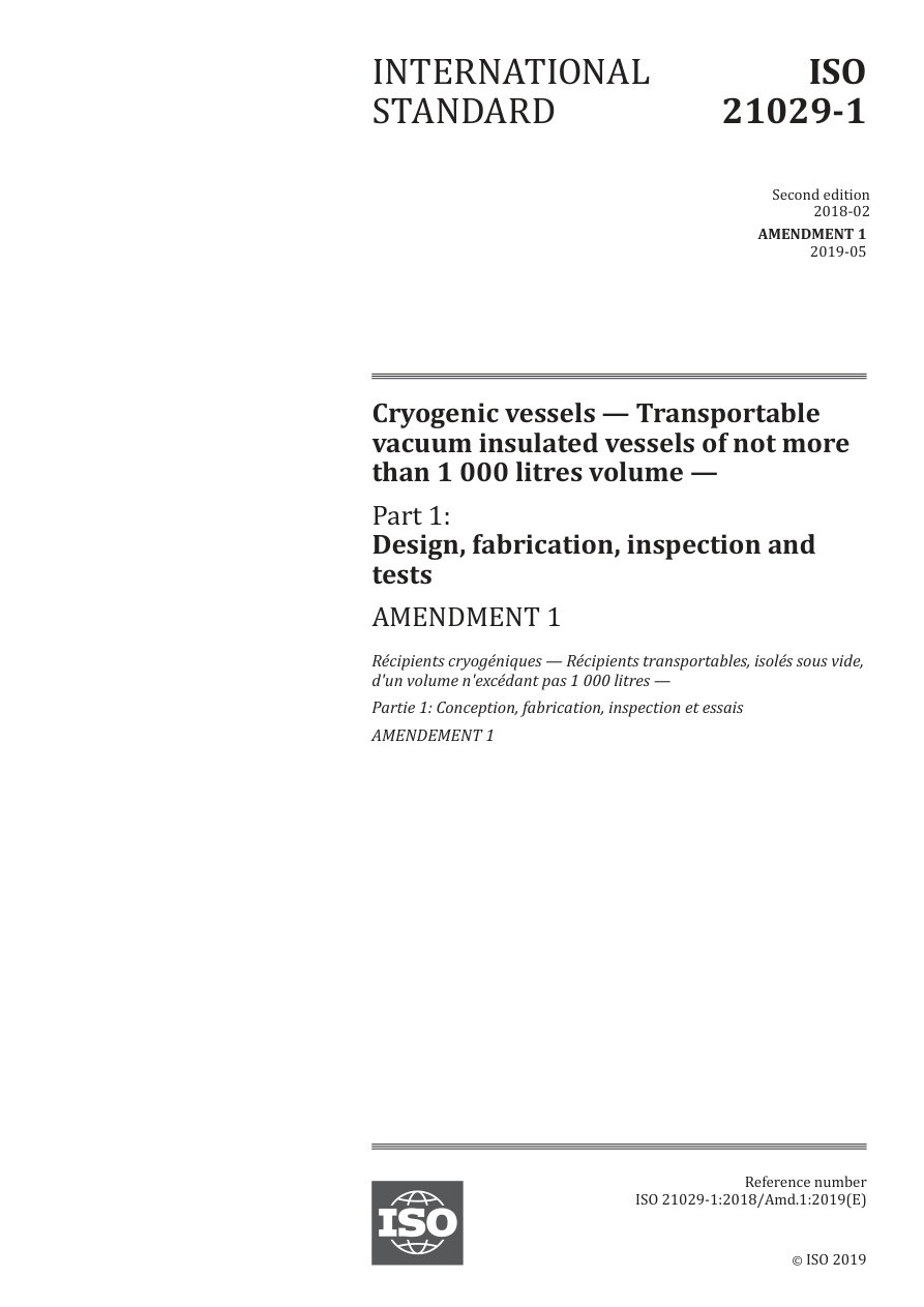 ISO 21029-1:2018/Amd1:2019 PDF Preview
