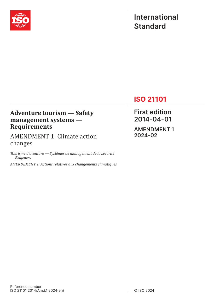 ISO 21101:2014/Amd1:2024 PDF Preview