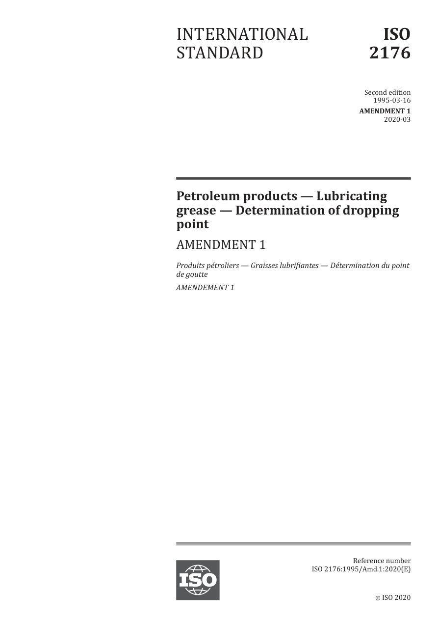 ISO 2176:1995/Amd1:2020 PDF Preview